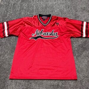 Nebraska Huskers Football Jersey Mens XL Red Vintage #7 Cursive Script 90's